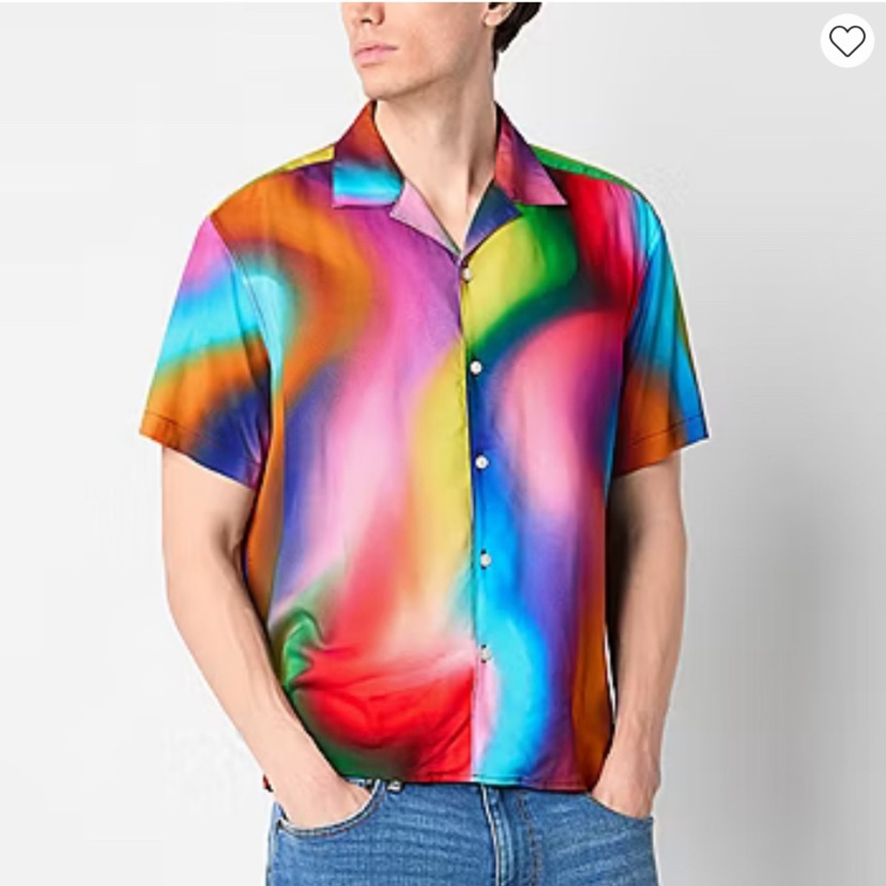 (N) Hope & Wonder Pride Short Sleeve Button Down Shirt